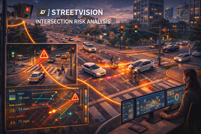 StreetVision nyní analyzuje rizika na úrovni křižovatek