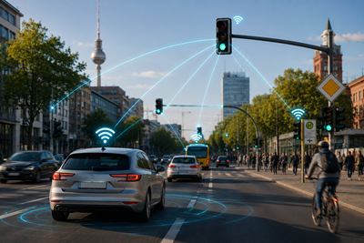 Berlín přibližuje kooperativní světelnou signalizaci každodenní městské mobilitě