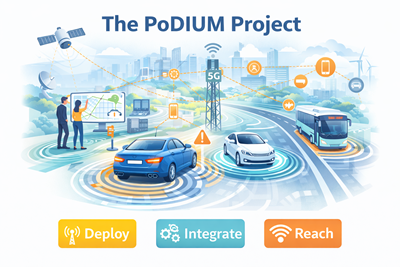 Projekt PODIUM posouvá kooperativní řízení dopravy v prostředí smíšeného provozu