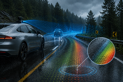 LiDAR a senzory tření vozovky spojují síly, aby předpovídaly nebezpečí dříve, než se s ním řidiči setkají