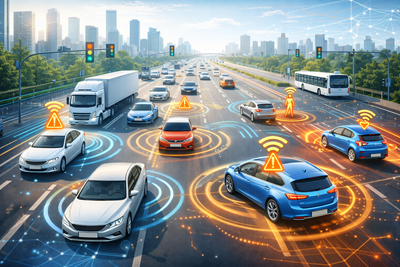 Propojená vozidla (C2C) zvyšují bezpečnost silničního provozu a pomáhají předcházet nehodám