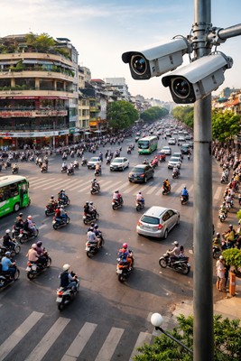 Hanoj zavede kamerový systém s umělou inteligencí pro řízení dopravy