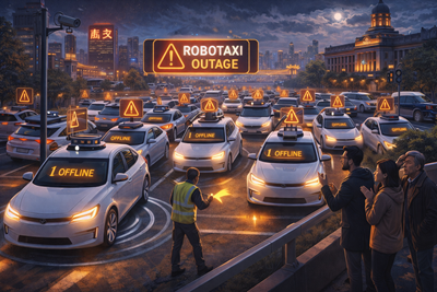 Výpadek Robotaxi zablokoval téměř 100 vozidel ve Wu-chanu